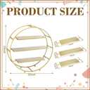 Shimeyao 1 Pcs Gold Cupcake Stand 22 Inch Tiered Dessert Stand Large Metal 3 Tier Serving Tray Round Gold Dessert Table Display for Wedding, Birthday Party, Catering Events