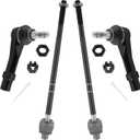 EV421 ES3461 Front Inner & Outer Tie Rod Ends Left & Right for Ford Explorer Mercury Mountaineer 2002-2005 4.0L Engines Only, Pack of 4