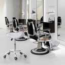 Ergonomic Saddle Rolling Stool for Salon Office Bar Tattoo Lash Tech Manicure Kitchen Hygienic Home Eyelash Artist Spa Metal Stool with Wheels Adjustable Seat Chair,White