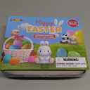 Letapapa Prefilled Easter Eggs with Animal Finger Puppets for Easter Basket Stuffers Fillers, Easter Party Favors for Kids Toddlers, Easter Eggs Hunt, School Classroom Rewards Supplies, 12 Pack