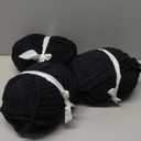 Knyteruna #6 Super Bulky Blanket Yarn for Crocheting - 3 Skeins(Each 10.5oz/300g, 220yds/201m), Chunky Chenille Thick Plush Big Soft Yarn for Crocheting Knitting Blankets, Black