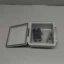 Waterproof Outdoor Project ABS Plastic Junction Box IP67 Weatherproof Dustproof Enclosure with Hinged Cover, Mounting Plate,Wall Brackets for Power Project (5.9"X5.9"X3.5")