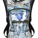 Zavothy Rave Hydration Backpack with 3L Bladder, Colorful Festival Hydration Pack with Side Pockets, Lightweight Water Backpack for EDM, Music Festivals, Hiking & Cycling