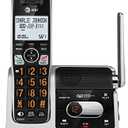 AT&T BL102 DECT 6.0 Cordless Phone for Home with Answering Machine, Call Blocking, Caller ID Announcer, Audio Assist, Intercom, and Unsurpassed Range, Silver/Black
