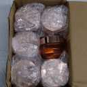 Cositina 12 Pack 1oz Pink Glass Jars,Empty Round Storage Travel Containers with Rose-Golden Lids & Inner Liners,Refillable Cosmetic Vials for Moisturizer,Creams,Salve, Lotion