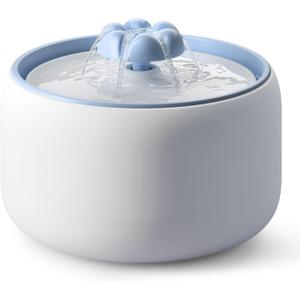 WOPET Premium Ceramic Cat Water Fountain W03 Lite3L/101oz Automatic Pet Water Fountain for Cats & Dogs, Dishwasher SafeLuxury Cat Fountain with Ultra-Quiet Pump and Filter & Sponge