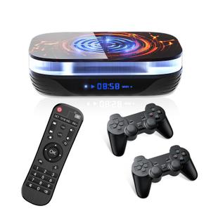 Kinhank Super Console X4 Plus Video Game Console Pre-Built-in 60000+Games,Retro Game Console Compatible with 65+ emulators,EmuELEC 4.6/Android 11.0/CoreE,4K UHD Display,S905x4,2 Controllers included