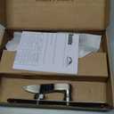 Flat Slot Storm Door Handle Complete Set, Mortise Keyed Lever Mount Latch with Deadbolt for Screen and Storm Doors, Polished Nickel