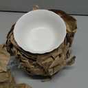 HOMBENE White Porcelain Fruit Bowls, 4.7 Inch Serving Bowls,Ice Cream Bowl, Kitchen Bowl Set, Microwave and Dishwasher Safe, Set of 6