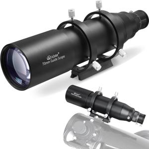 Alstar Guide Scope Upgrated 70mm Finderscope & Guidescope Kit with Double Helical Focuser, Compact Deluxe 1.25 Inch Eyepiece Compatibility for Astronomical Telescopes & DSLR Astrophotography
