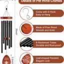 Wind Chimes for Loss of Pet Dog, Dog Memorial Sympathy Remembrance Gift, Pet Memorial Wind Chimes, Pets Passing Away Bereavement Gift for Friends Family