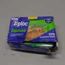 Ziploc Sandwich and Snack Bags, Easy Open and Close, Plastic Food Storage Bags, 270 Bags Total