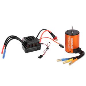 GoolRC Upgrade Waterproof 3650 3500KV Brushless Motor with 60A ESC Combo Set for 1/10 RC Car Truck