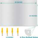 24" By 30" Stove Backsplash Splatter Guard Range Hood Back splash Wall Shield Metal Panel, Easy Clean and Install, Stainless Steel (24" x 30")