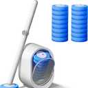 SOPAMI Disposable Toilet Cleaning System - Toilet Wand Kit with 16 High-Performance Refills, Wall Mounted Toilet Brush and Holder for Deep Cleaning Bathroom