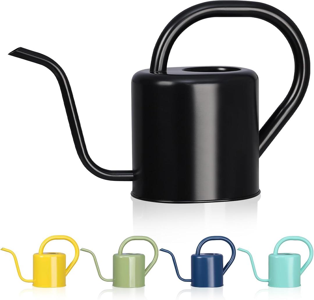 Watering Can, Stainless Steel Watering Can for Indoor & Outdoor Plants, 1L/35oz Long Spout Water Can with Handle, Rust-Proof Plant Watering Pot for House Plants, Garden Flowers