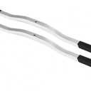 KUAFU Snowmobile Trailer Ski Tie Down Hold Down Bar 1 Pair Black & Silvery