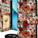 Buleens for Samsung Galaxy S23 Plus Wallet Case for Women - with Card Holder S23 Plus Flip Case Leather Crossbody Cute Aesthetic Galaxy S23+ Case with Strap Kickstand for Girls Girly, Flower Mogu