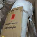 DOWNCOOL Oversized King Feather Down Fiber Comforter, 100% Cotton Cover Ultra Soft Fluffy Duvet Insert, All Season Luxurious Hotel Bedding Comforters with Corner Tabs, White 116"x98"