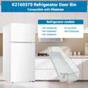 HRT180N6AWD Long Door Bin Compatible with Hisense HRT180N6ABD, HRT180N6AVD, HRT180N6AWE Full Width Door Bin Part Number: K2160379
