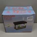 Fish Tank 2.4 Gallon Aquarium Kit with Humidifier 7-Color Auto-Looping 3 in 1 Quiet Pump with Filteration & Oxygenation & Circulation, Temperature Display, HD Glass (White)