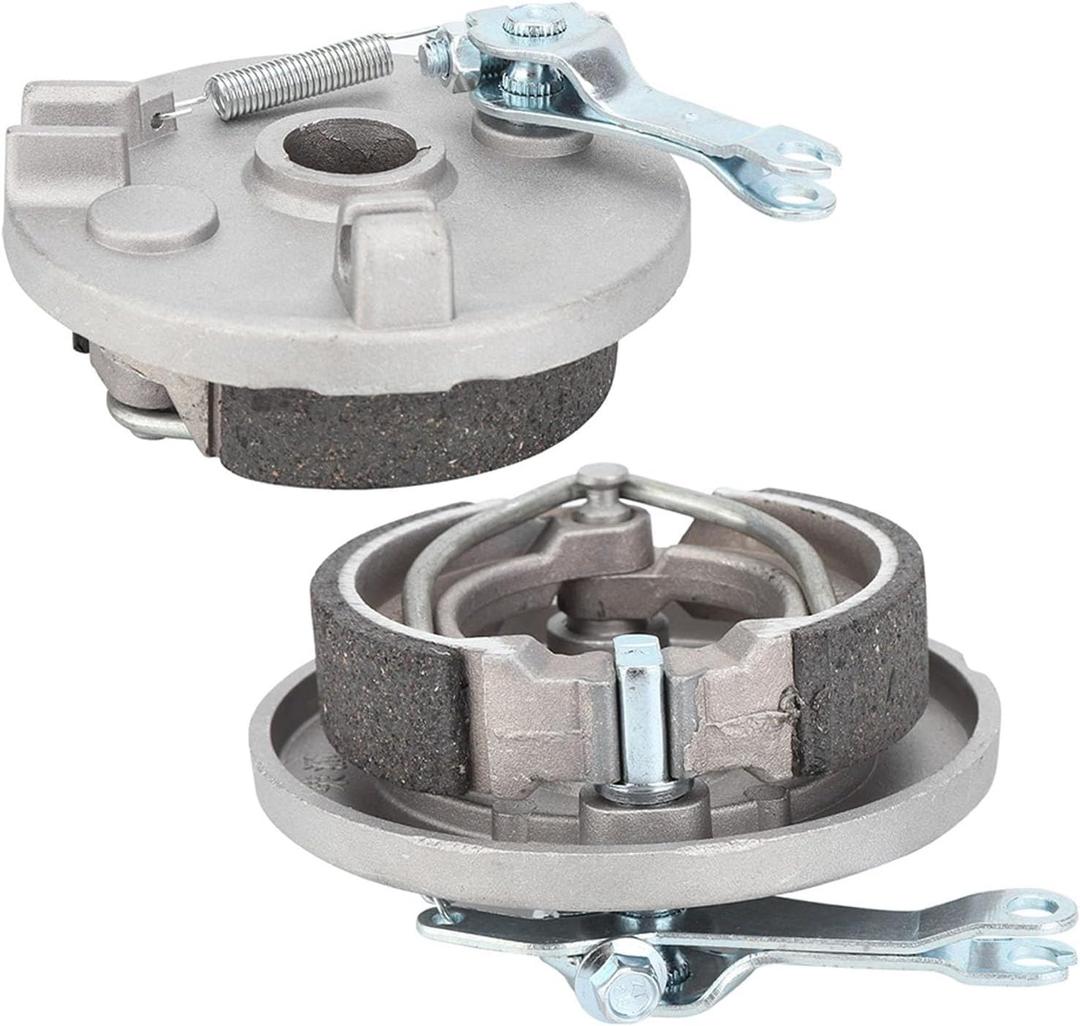 Drum Brake Pad, Car Brake Rotor Motorcycle Front Rear Drum Brake Pad Shoe Drum Hub Assembly for CRF50 10inch 12inch Small Wheel Rims