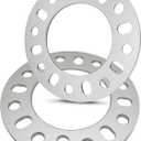 2PCS Universal Wheel Spacers 1/4 Inch (6mm) for 8 Lug Wheel Spacers Vehicles 8x6.5, 8x165.1, 8x170, 8x180 Compatible with F250 E350 Ram 2500 3500 Express Suburban 2500 Sierra 2500HD 3500HD