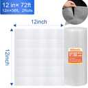 12 inch x 72ft - 2 Pack Total Small Thin Bubble Cushioning Wrap for Extra Protection Packaging Mailers, Nylon Wrap Rolls Moving Cushioning Supplies for Moving & Shipping, Perforated Every 12