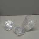 Jingmore 48 Pcs Ribbed Martini Glasses 10 oz Disposable Plastic Vintage Ribbed Coupe Glasses Unbreakable Dessert Parfait Glassware for Wedding Birthday Party Supplies (Clear)