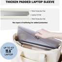 Roulens Tote Bag for Women 2 Set Puffer Tote Bag with Adjustable Top-handle, Quilted Shoulder Handbag for Work/Travel (Beige)