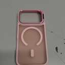 for iPhone 17 Pro Case with Stash Lens Stand and 9H Screen Protector, Compatible with MagSafe, Military-Grade Drop Protection Magnetic Phone Case for iPhone 17 Pro, 360 Full Protection, Pink