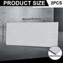Blulu 2 Pcs Aluminum Composite Sheet, 1/8" Thick Plate, Silver, 36"x12"