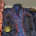 HLENOK Men's Cosplay Costumes Cloak Robe Medieval Master Dress Up Suits Halloween Masquerade Outfits (Large)