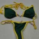 TASHEHE Women's Triangle Thong Bikini Set Sexy String Brazillian Two Piece Swimsuit Cute Bikini Bathing Suit Size S