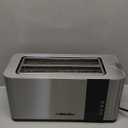 Mueller UltraToast Full Stainless Steel Toaster 4 Slice, Long Extra-Wide Slots for Bagels and Waffles, 6 Browning Levels, LED Display, Cancel/Defrost/Reheat Functions & Removable Tray, Kitchen Gadgets