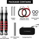 Speed Jump Rope - No-Screw Design, 360 Rotation, Non-Slip Silicone, Weighted, Includes 2 Handles, Portable Fitness Tool for Boxing (Black)