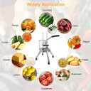 Commercial Vegetable Fruit Chopper W/6-Wedge Slicer&1/4&3/8&1/2" Blade Professional Food Dicer French Fry Cutter Onion Slicer Stainless Steel For Tomato Peppers Potato Mushroom