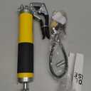 UTOOL Grease Gun, 8000 PSI Heavy Duty Pistol Grip Grease Gun Kit with 14 oz Capacity, 18 Inch Resin Flex Hose, 1 Patented Double Handle Coupler, 1 Basic Coupler (Yellow/Black)