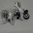 GXYY uoboeuq 1.5 Inch Swivel Caster Wheels PU 360 Degree Threaded Stem Caster Wheel M8 x 25mm, 330lb Total Load Capacity, Pack of 4