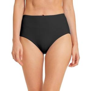 Micosuza Women's Swim Bottom High Waist Retro Basic Full Coverage Bikini Tankini Swimsuit Briefs Size 14