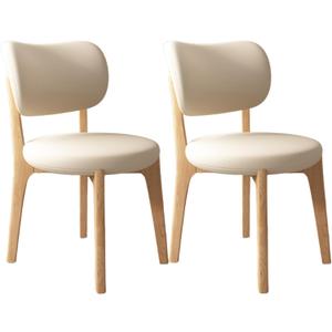 Solid Wood Dining Chairs Kitchen Chairs Set of 2 Mid Century Modern Dining Chairs with Wooden Frame and Upholstered Farmhouse Dining Room Chairs for Kitchen,Living Room