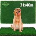 Artificial Grass for Dogs Potty,Dog Grass Pad, Fake Grass Pee Pads, Puppy Training Turf, Reusable Indoor Outdoor Grass Pad for Dogs Potty Training 31x40 in