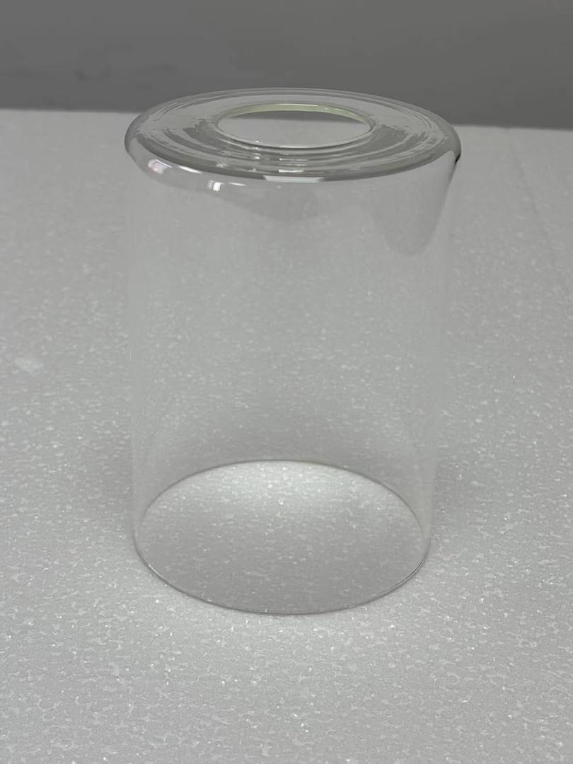 1 Pack Clear Seeded Glass Lamp Shade Replacement - 5.11"H x 3.94"D, High Transmittance Cylinder Shade for Pendant Lights, Chandelier Wall Sconces