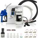 AC 110V-120V DEF Transfer Pump Kit. 400W, 10.6 GPM (40 LPM), 23 PSI DEF Pump Kit Compatible with U.S. Plug. Includes Urea Gun, K24 Flowmeter & AccessoriesWhite