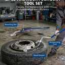 Garvee Tire Mount Demount Tool Kit, Manual Tire Changer w/Bead Keeper, 22.5" to 24.5" Tire Changer, Manual Tire Changing Tools for Car Repairing