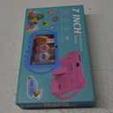 Kids Tablet 7 inch Android 12.0 for Toddler, 4GB RAM 32GB ROM Bluetooth IPS Screen Parental Control Dual Camera Shockproof Case for Educational Games, (Rose Red) (Pink)