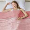Cooling Blanket for Hot Sleepers Twin Size 60"x80", Summer Ice Cold Blanket Absorbs Heat to Keep Body Cool for Night Sweats, Lightweight Breathable Cold Blankets for Sleeping Bed & Sofa (Pink)