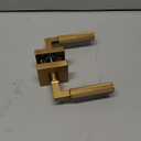 Asidrama 8 Pack Champagne Bronze Privacy Door Handles, Door Lever with Door Knobs Indoor for Bedroom or Bathroom, Heavy Duty Door Handles Interior with Locks for Left Right Sided Doors