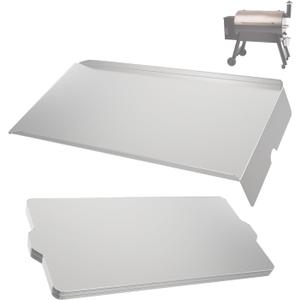 BQMAX Drip Pan Heat Baffle and Aluminium Grease Drip Tray Liners for Traeger Pro 34 Series Tex Elite Newer Tex Elite Pellet Smoker Grills, Suitable for Traeger Pro 34 Accessories BAC006 BAC410