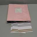 Vienrose 8.5x11 Inch Large 3 Ring DIY Scrapbook Photo Album Leather Cover Scrap Book Albums Blank Scrapbooks Photobook with 50 Plastic Sleeves 100 Pages for Wedding Baby Family Anniversary (Pink)